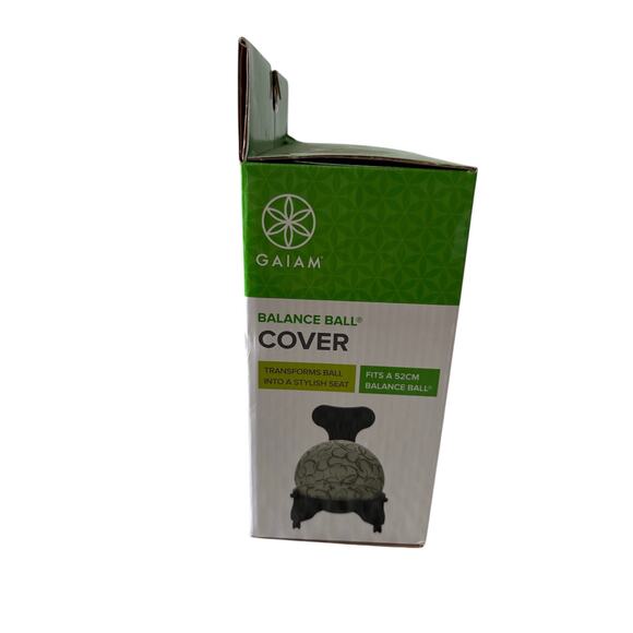 Gaiam Balance Ball Chair Green with Circles Cover 52cm Ball New - Picture 6 of 7